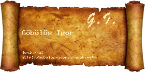 Göbölös Igor névjegykártya